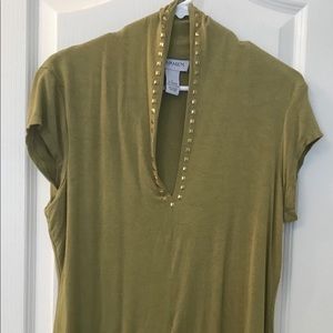 Carmen Lime Green Tee w/Grommets